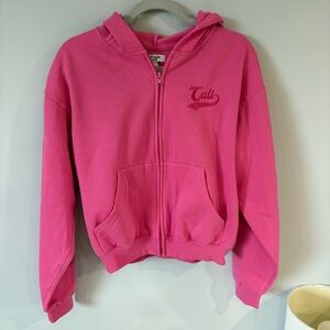 Y2K Hot Pink Zip Up Cali Refuge Athletics Hoodie 🩷🎀